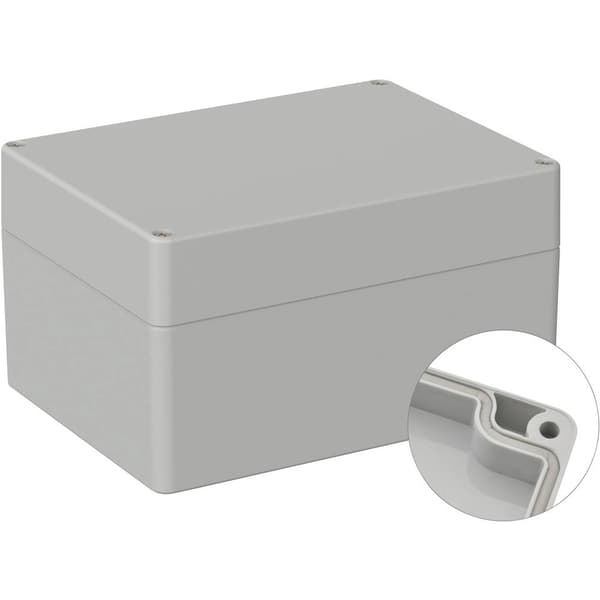 TRU COMPONENTS TC-9065528 Utomhuschassi 160 x 120 x 90 Polykarbonat Grå-vit (RAL 7035) 1 st
