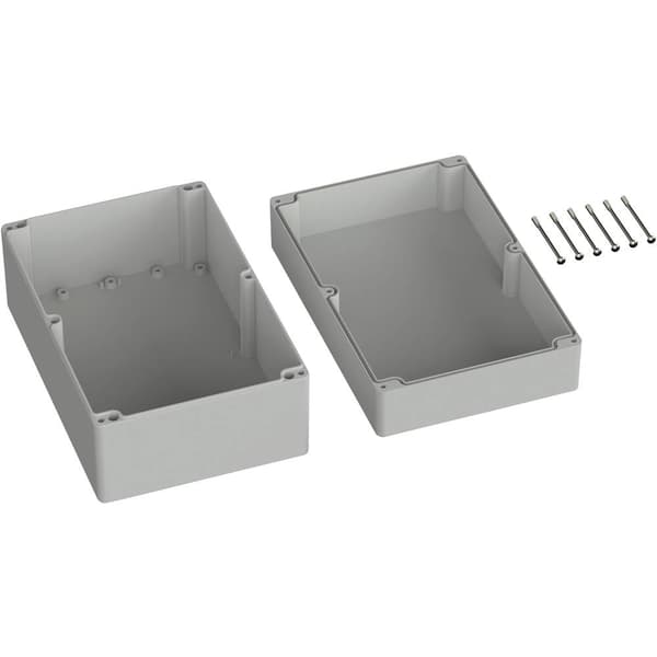 TRU COMPONENTS TC-9065560 Utomhuschassi 240.3 x 160.3 x 120 Polykarbonat Grå-vit (RAL 7035) 1 st