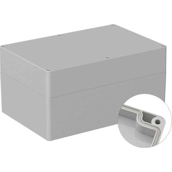TRU COMPONENTS TC-9065560 Utomhuschassi 240.3 x 160.3 x 120 Polykarbonat Grå-vit (RAL 7035) 1 st