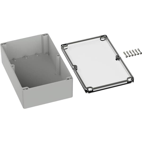 TRU COMPONENTS TC-9065548 Utomhuschassi 240.3 x 160.3 x 90 Polykarbonat Grå-vit (RAL 7035) 1 st