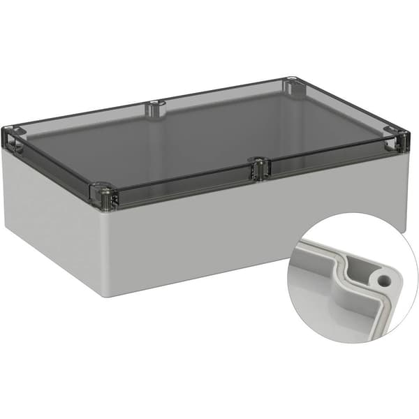 TRU COMPONENTS TC-9065576 Utomhuschassi 300 x 230 x 85 Polykarbonat Grå-vit (RAL 7035) 1 st
