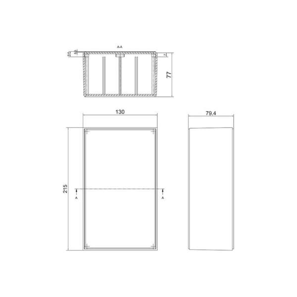 TEKO 154/P.9 Universalhölje 215 x 130 x 79.4 Aluminium, ABS Svart 1 st