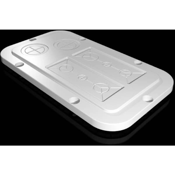 Rittal AX 2561.200 Flänsplatta (L x B) 149 mm x 256 mm Plast Grå 1 st