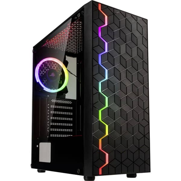 Kolink INSPIRE K8 Midi-Tower Datorchassi GAMER, Hölje Svart Svart