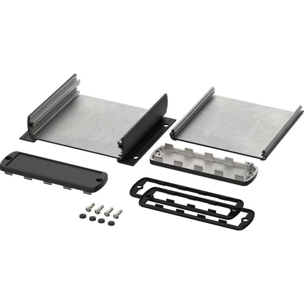 Bopla ABPH 1000-0100 WL ALUBOS_SET 84310100.HMT1 Flänshölje 140 x 125 x 35 Aluminium Svart (RAL 9005) 1 st