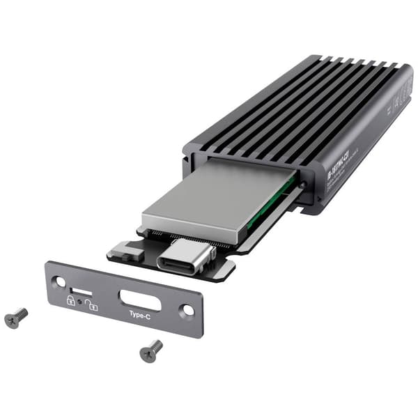 ICY BOX IB-1817MC-C31 M.2 SSD-hölje USB-C® (USB 3.1 Gen 2) 10 GBit/s M.2 PCLe NVMe, M.2 SATA 2230, 2242, 2260, 2280 609