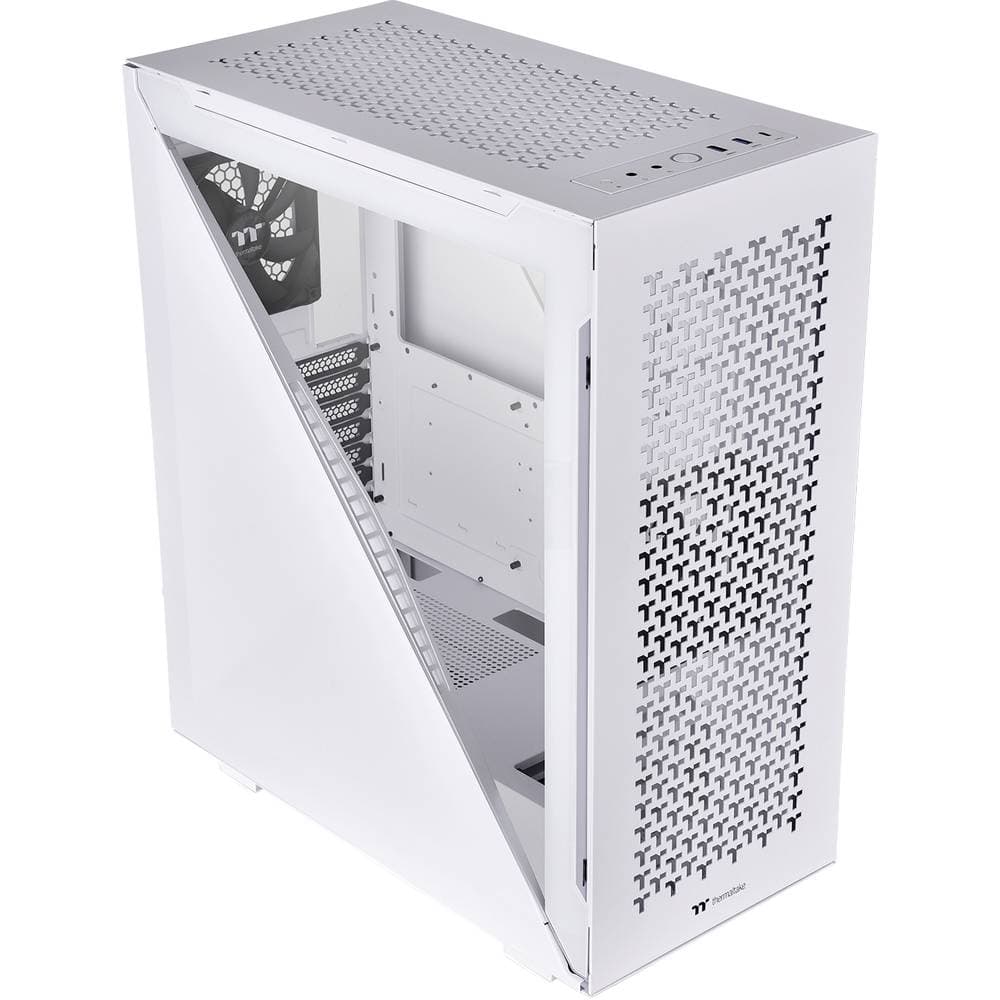 Midi-Tower Datorchassi Thermaltake Divider 500 TG Air Snow Vit 2 Förinstallerade Fläktar, Sidofönster, Dammfilter