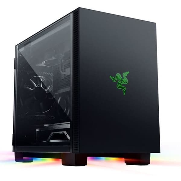 Tomahawk M1 PC -fodral - RAZER - Mini ITX -format - RGB Chroma - Härdat glas Svart
