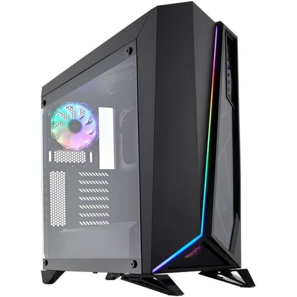 CORSAIR Spec Omega RGB PC-fodral - Mid Tower - Svart - Fönster i härdat glas (CC-9011140-WW) Svart
