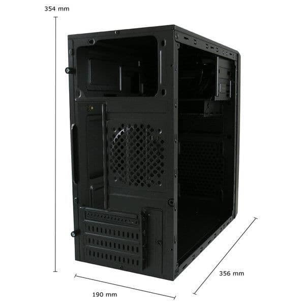 LC-Power 2015MB, Microtower, PC, Metall, Micro-ATX, Mini-ITX, Svart, 13,5 cm