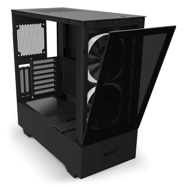 NZXT H510 Elite PC CASE - RGB-bakgrundsbelysning - USB 3.1 - Mattsvart - Härdat glas - ATX-format (CA-H510E-B1)