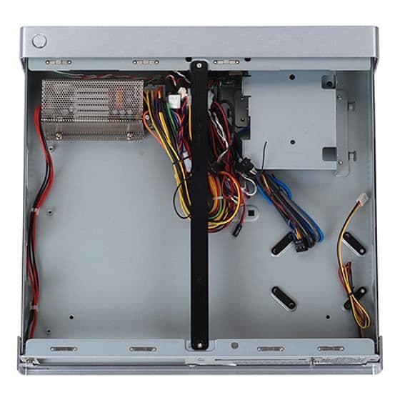 SilverStone SST-ML02B-MXR - Milo HTPC Micro ATX Silent Slim datorfodral, svart, med LCD-skärm