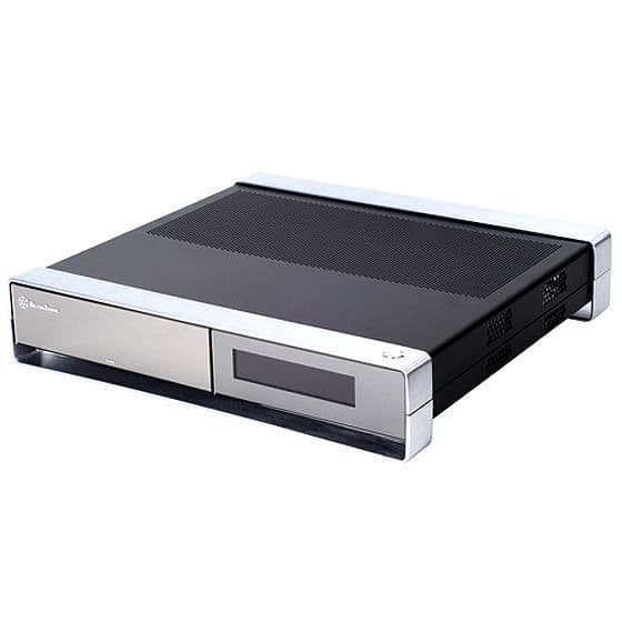 SilverStone SST-ML02B-MXR - Milo HTPC Micro ATX Silent Slim datorfodral, svart, med LCD-skärm