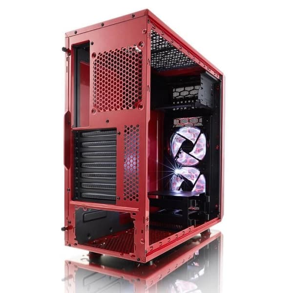 FRACTAL DESIGN Focus G PC CASE - Röd - Härdat glas - ATX-format (FD-CA-FOCUS-RD-W)