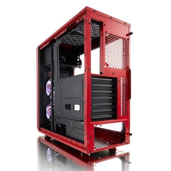 FRACTAL DESIGN Focus G PC CASE - Röd - Härdat glas - ATX-format (FD-CA-FOCUS-RD-W)