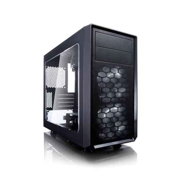 FRACTAL DESIGN Focus G Mini PC-fodral - Svart - Härdat glas - Micro ATX-format (FD-CA-FOCUS-MINI-BK-W) Svart