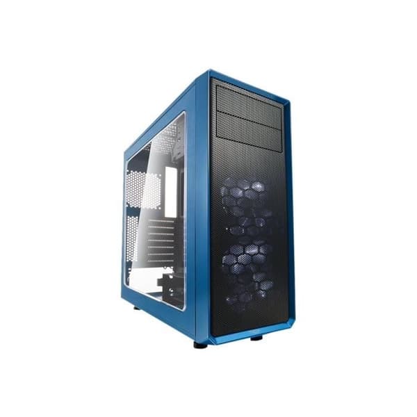 FRACTAL DESIGN Focus G PC CASE - Svart / Blå - Härdat glas - ATX-format (FD-CA-FOCUS-BU-W) Svart, Blå