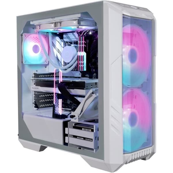 PC-spelfodral - COOLER MASTER - HAF 500 Vit -ARGB - ATX (H500-WGNN-S00)