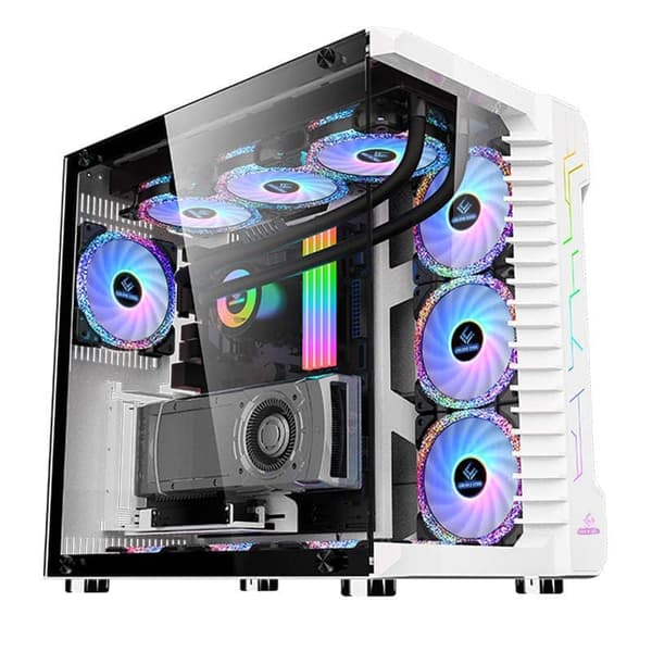 Computer Case UFO III - 4stk 120mm RGB blæsere med controller White