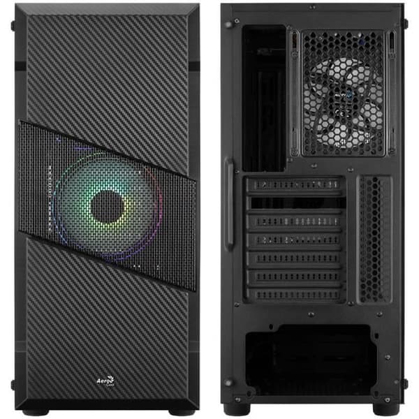aerocool atx mid tower fall aerocool menace saturn-g rgb med glaspanel (svart)