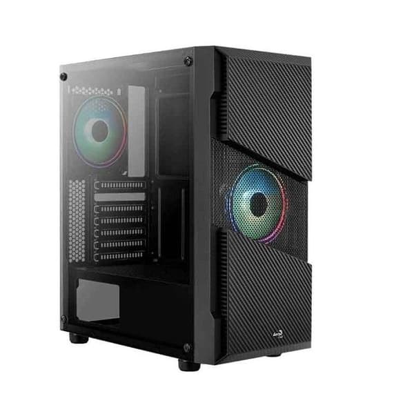aerocool atx mid tower fall aerocool menace saturn-g rgb med glaspanel (svart)