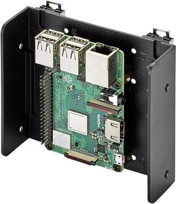 Renkforce DIN-skenas fäste Lämplig för: Raspberry Pi, Arduino, Banana Pi för DIN-skena montering Svart (RF-3795456)