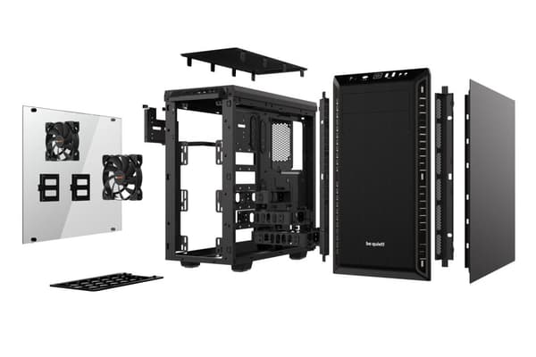 Vær stille! Pure Base 600 Vindue Midi Tower Sort