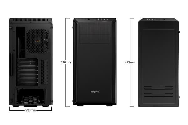 Vær stille! Pure Base 600 Vindue Midi Tower Sort
