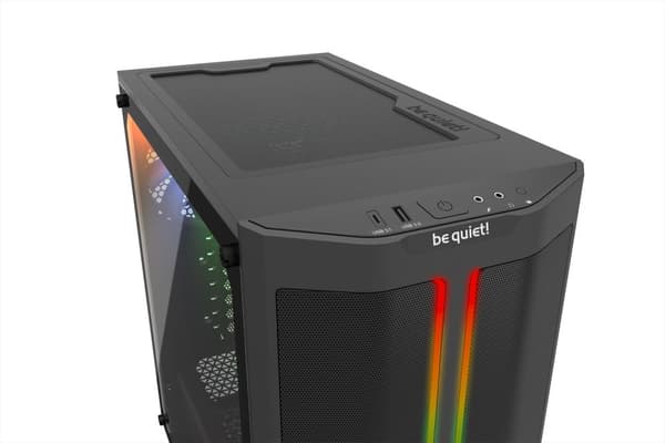 var tyst! Pure Base 500DX Desktop Black - Härdat glas
