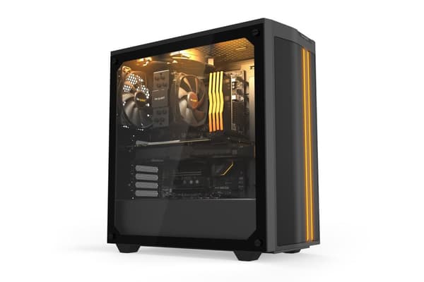 var tyst! Pure Base 500DX Desktop Black - Härdat glas