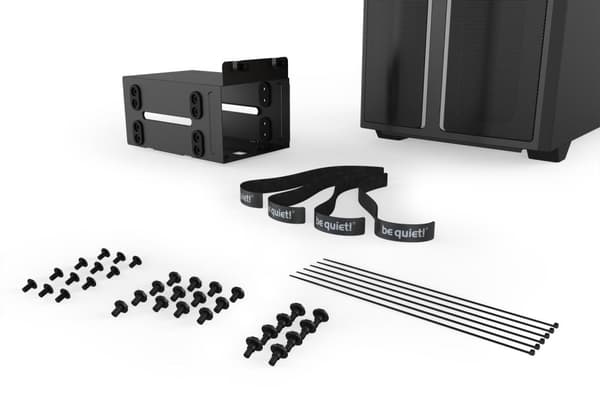 var tyst! Pure Base 500DX Desktop Black - Härdat glas