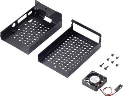 Renkforce RBP-ALC100 SBC kuffert Velegnet til: Raspberry Pi inkl. aktiv køler Sort (RF-4507494)