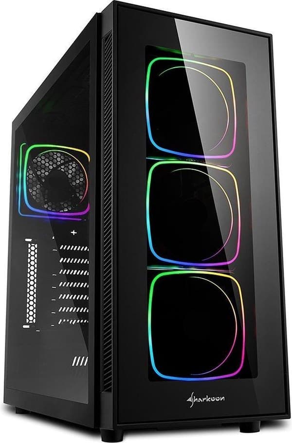 Sharkoon TG6 RGB Midi ATX Tower Sort Sort