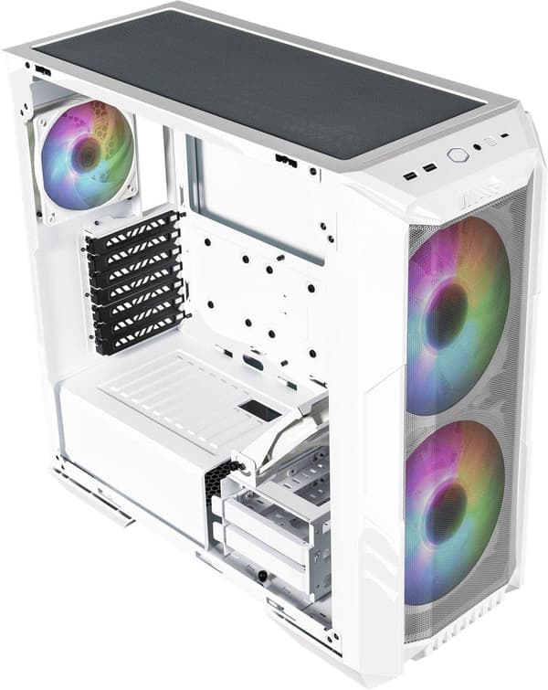 Cooler Master HAF 500 Vit - Midtower-modell - E-ATX - 2 x 2,5'', 2 x 3,5''/2,5'' - max. grafikkortslängd 410 mm - vit