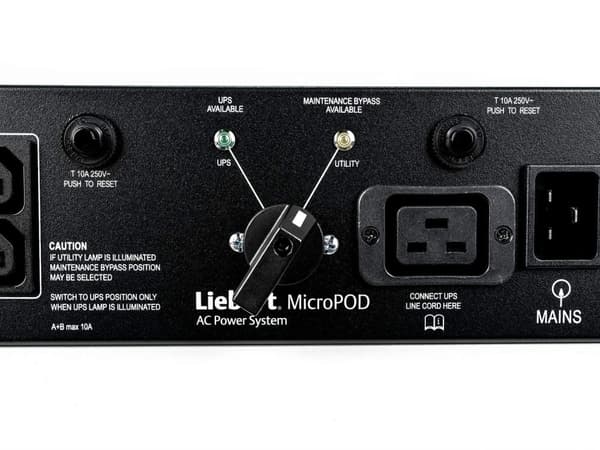 Vertiv Liebert MicroPod MP2-220K - Uudelleenohjauskytkin (teline - Kiinnitettävä) - AC 230V - Lähtöliitännät: 8 - 2U (MP2-220K)