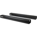 Miniatyrbillede 1 af 8: StarTech.com Lodret kabelholder med fingerkanal - 0U - 1,8m - Rack Cable Manager - Kabel - Organizer - 1,83m - Sort - 40U (Antal pr. pakke: 2 )
