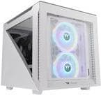 Thermaltake Divider 200 TG Snow - Micro-Case - micro ATX - sidepanel med vinduer (hærdet glas) - uden strømforsyning (PS/2) - hvid - USB/Audio Hvid