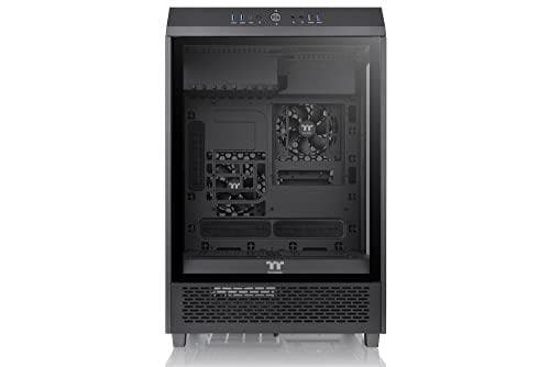 Thermaltake The Tower 500 - MDT - Extended ATX - Sidopanel med fönster (härdat glas) - ingen strömförsörjning (PS/2) - svart - USB/Audio (CA-1X1-00M1W