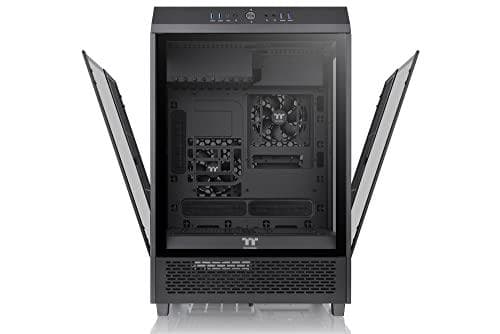 Thermaltake The Tower 500 - MDT - Extended ATX - Sidopanel med fönster (härdat glas) - ingen strömförsörjning (PS/2) - svart - USB/Audio (CA-1X1-00M1W
