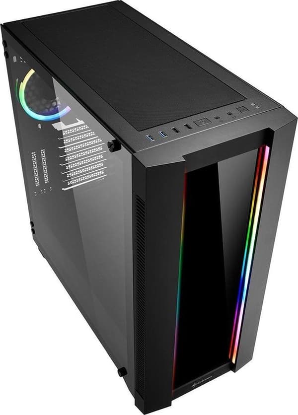 Sharkoon ELITE SHARK CA200G Midi Tower musta