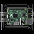 Pikkukuva 3 / 4: Raspberry Pi® -kiinnike Akryyli RB-DIN KÄSIKKO Arduino, Banana Pi, Cubieboard, , A, B, B+, pcDuino (RB-DIN RAIL)