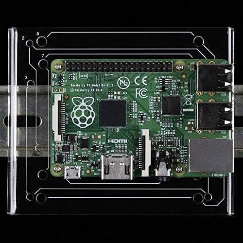 Raspberry Pi® -kiinnike Akryyli RB-DIN KÄSIKKO Arduino, Banana Pi, Cubieboard, , A, B, B+, pcDuino (RB-DIN RAIL)