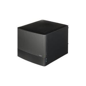 Fractal Design Node 804 - Desktop - micro ATX - uden strømforsyning - børstet aluminium / sort - USB/Audio Sort