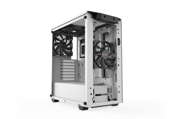 var tyst! Pure Base 500DX Desktop Vit - Härdat glas