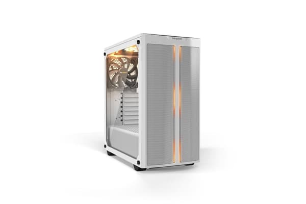 Vær stille! Pure Base 500DX Desktop Hvid - Hærdet glas Hvid