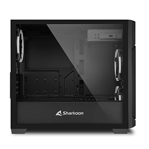 Sharkoon V1000 RGB - microATX - sivupaneeli ikkunalla (karkaistu lasi) - ei virtalähdettä - USB/Audio