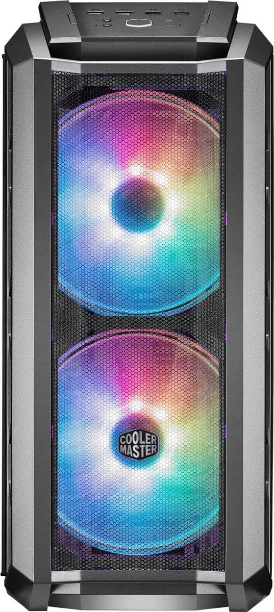 COOLER MASTER MasterCase H500P Gunmetal Mesh ARGB PC Gaming Case (ATX, hærdet glaspanel, 2x200 mm ARGB)