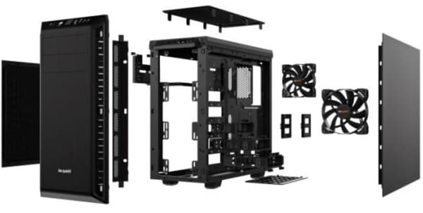 var tyst! Pure Base 600 Midi Tower Svart