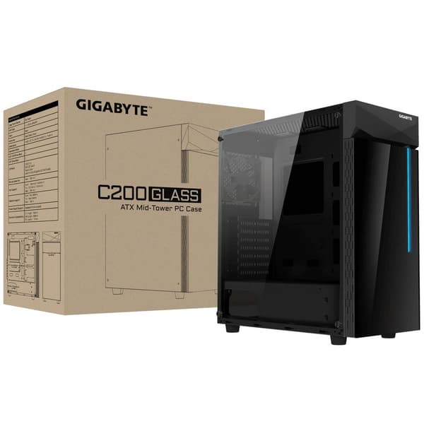 Gigabyte C200 Midi-Tower Svart