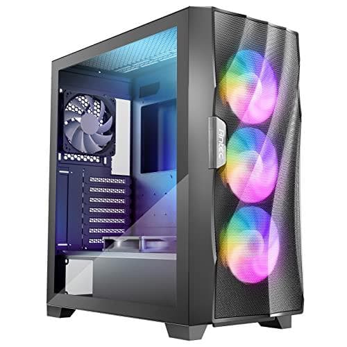 Antec Dark League DF700 FLUX - MDT - ATX - ikkunallinen sivupaneeli (karkaistu lasi) - ilman virtalähdettä - USB/Audio (0-761345-80070-9) musta
